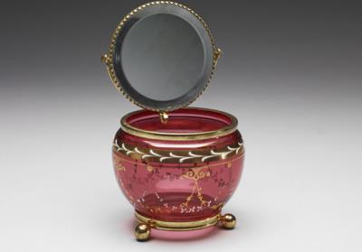 图片[3]-Covered glass jar with gilded and enamel design of foliage, Qing dynasty (1644-1911).-China Archive